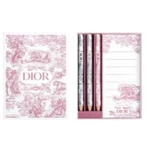 Dior Pink and White Writing Set